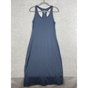 Tommy John Racerback Tank Dress Womens S Blue Sleeveless Stretch Jersey Midi